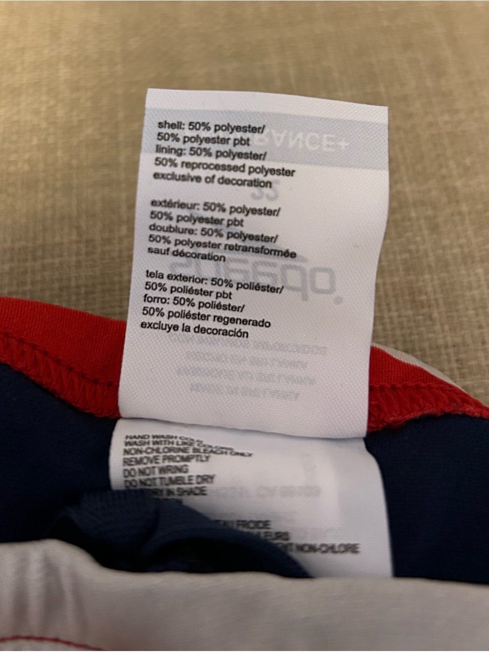 Speedo Youth Boys Red, White & Blue Endurance+ Swim Training Jammers size 22 - Picture 3 of 3